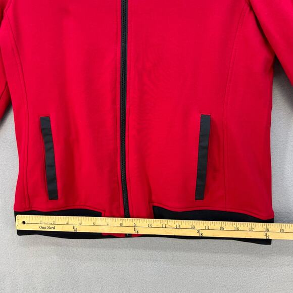 Ralph Lauren Active LRL Jacket Women's L Red Black Full Zip Hooded Preppy Luxury - Picture 7 of 12